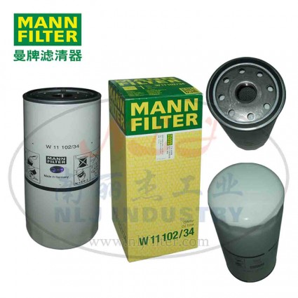 MANN-FILTER(曼牌濾清器)油濾W11102/34